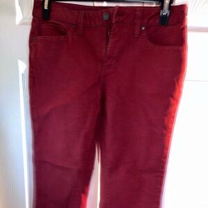 Burnt Orange Skinny Ankle Jeans. Size 10